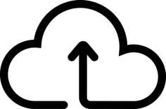 Cloud Upload Signal Editable Svg Line Art, Free Vectors File